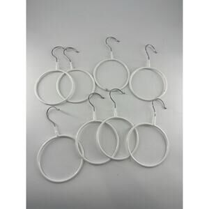 Belt/Scarf Hangers Organizer for Closet 8 PCS Nonslip Large Scarves Holder White